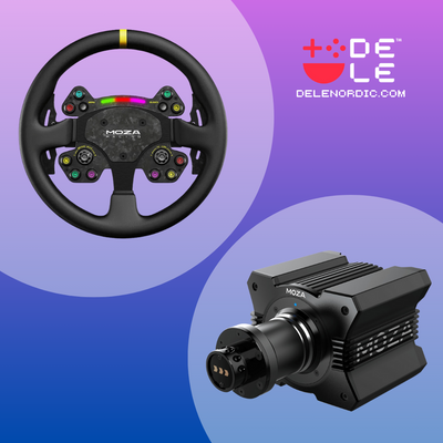 MOZA R9 V2 Direct Drive Wheel Base + MOZA RS V2 Steering Wheel (Leather) - BUNDLE - DELENordic.com