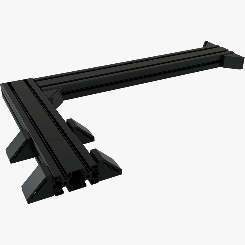 Trak Racer TR8020 Additional Side Chassis Peripheral Support with Brackets 80 x 40mm - Black - DELENordic.com