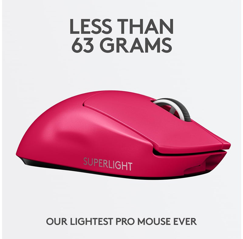 Logitech G PRO X Superlight Wireless Gaming Mouse, Magenta - DELENordic.com