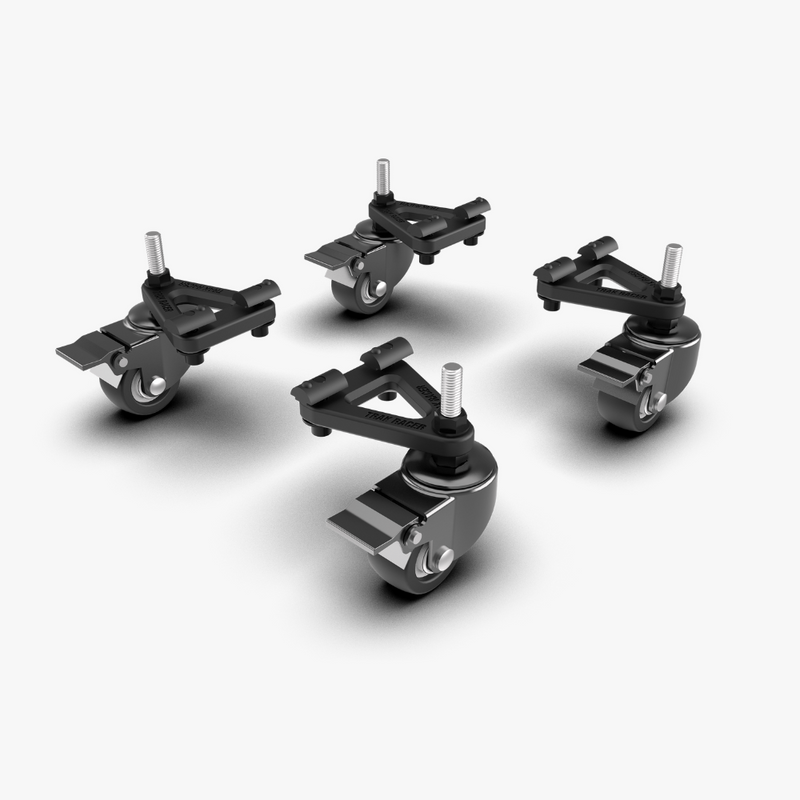 Trak Racer Universal Caster Wheels with Brake & Mounting Brackets Trak Racer Universal Caster Wheels with Brake & Mounting Brackets