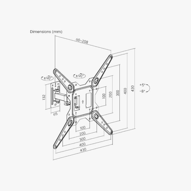 Alterzone Motion TV Wall Mount Alterzone Motion TV-seinäteline