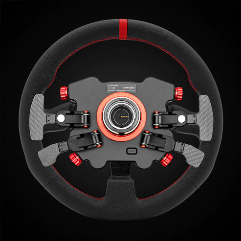 Simagic GT1 Rounded Steering Wheel with GT Pro Hub(K) | Shifter & Clutch Paddles - Leather - DELENordic.com