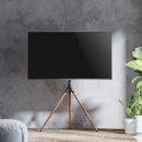 Alterzone Trio Easel TV Floor Stand for 45"-65" TVs, Walnut - DELENordic.com Alterzone Trio golvstativ för 45