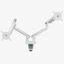 Alterzone Arm Duo Aluminum Monitor Arm, White - DELENordic.com Alterzone Arm Duo monitorarm i aluminium för dubbla 17