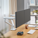 Alterzone Arm Duo USB Aluminum Monitor Arm, 2 x USB 3.0 Ports, White - DELENordic.com Alterzone Arm Duo USB monitorarm i aluminium för dubbla 17