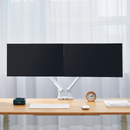 Alterzone Arm Duo USB Aluminum Monitor Arm, 2 x USB 3.0 Ports, White - DELENordic.com Alterzone Arm Duo USB monitorarm i aluminium för dubbla 17