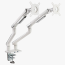 Alterzone Arm Duo USB Aluminum Monitor Arm, 2 x USB 3.0 Ports, White - DELENordic.com Alterzone Arm Duo USB monitorarm i aluminium för dubbla 17