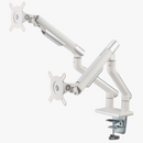 Alterzone Arm Duo USB Aluminum Monitor Arm, 2 x USB 3.0 Ports, White - DELENordic.com Alterzone Arm Duo USB monitorarm i aluminium för dubbla 17