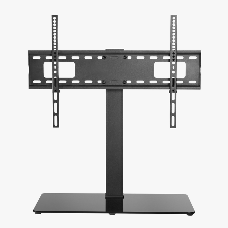 Alterzone Slim 7g Compact TV Stand with Glass Base for 37"-70" TVs, Black - DELENordic.com