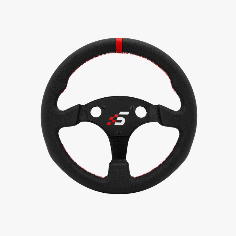 Round-Shaped Steering wheel P-330R(K)(Leather) without HUB | 330mm | Leather - DELENordic.com