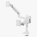 Alterzone Arm Luxe Heavy-duty Duo Monitor Arm, White - DELENordic.com Alterzone Arm Luxe Heavy-duty Duo monitorarm, vit