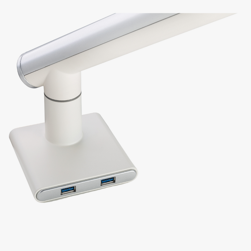 Alterzone Arm One USB Aluminum Monitor Arm, 2 x 3.0 USB Ports, White - DELENordic.com Alterzone Arm One USB monitorarm i aluminium för 17