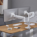 Alterzone Arm Luxe Heavy-duty Duo Monitor Arm, White - DELENordic.com Alterzone Arm Luxe Heavy-duty Duo monitorarm, vit