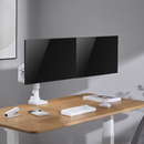 Alterzone Arm Luxe Heavy-duty Duo Monitor Arm, White - DELENordic.com Alterzone Arm Luxe Heavy-duty Duo monitorarm, vit