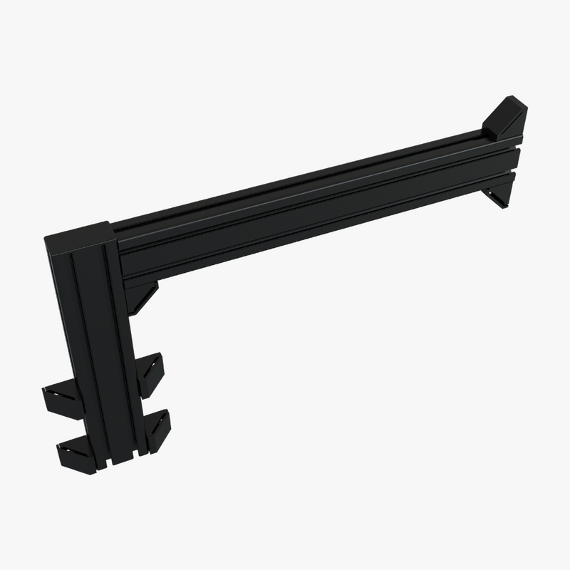 Trak Racer TR8020 Additional Side Chassis Peripheral Support with Brackets 80 x 40mm - Black - DELENordic.com