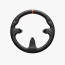 丸型 ブラック レザー ステアリング Round Black Leather Rim - dele.io Asetek Round Black Leather Rim