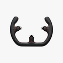 C型 ブラック レザー ステアリング Black Leather Rim - dele.io Asetek Open D Black Leather Rim