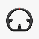 D型 ブラック レザー ステアリング Closed D Black Leather Rim - dele.io Asetek Closed D Black Leather Rim