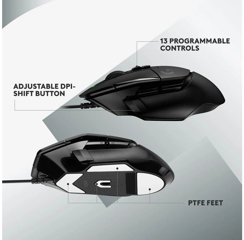 Logitech G502 X Wired Gaming Mouse, Black - DELENordic.com