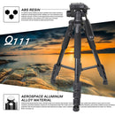 ZOMEi Q111 Portable Aluminum Tripod Stand Kit for Live Broadcast Video Photography and Wildlife Photography - DELENordic.com ZOMEi Q111 Portable Aluminum Tripod for Photo & Video