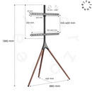 Alterzone Trio Easel TV Floor Stand for 45"-65" TVs, Walnut - DELENordic.com Alterzone Trio golvstativ för 45
