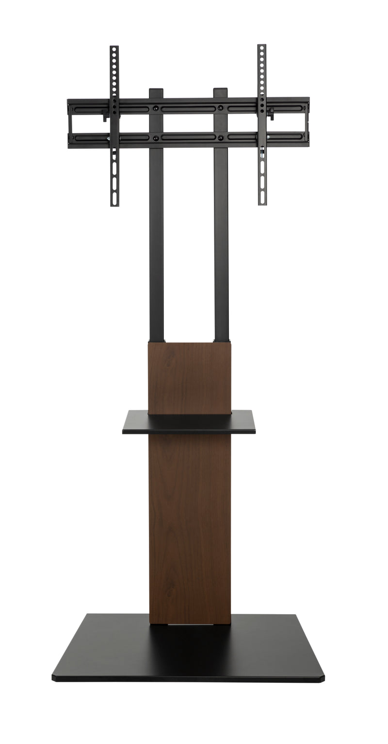 Alterzone Slim 7s TV Floor Stand with Shelf for 37"-70" TVs, Walnut - DELENordic.com Alterzone Slim 7s TV-lattiajalusta hyllyllä 37