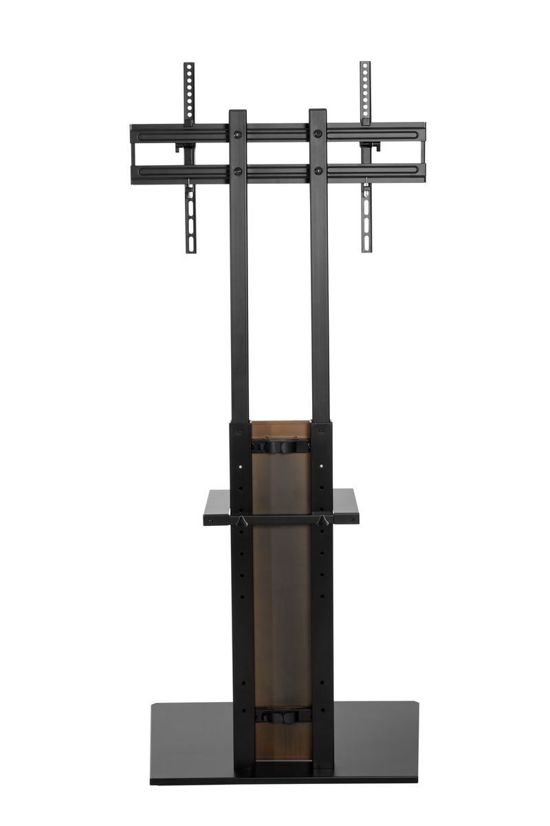 Alterzone Slim 7s TV Floor Stand with Shelf for 37"-70" TVs, Walnut - DELENordic.com Alterzone Slim 7s TV-lattiajalusta hyllyllä 37