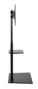 Alterzone Slim 7s TV Floor Stand with Shelf for 37"-70" TVs, Walnut - DELENordic.com Alterzone Slim 7s golvstativ med hylla för 37