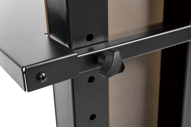 Alterzone Slim 7s TV Floor Stand with Shelf for 37"-70" TVs, Walnut - DELENordic.com Alterzone Slim 7s TV-lattiajalusta hyllyllä 37