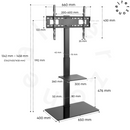 Alterzone Slim 7g TV Stand with Glass Base for 37"-70" TVs, Black - DELENordic.com Alterzone Slim 7g golvstativ med glasbas för 37