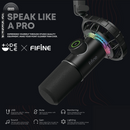 Fifine x DELE K658 USB Dynamic RGB Microphone Bundle for Gaming and Streaming - DELENordic.com Fifine K658 USB Dynamic RGB Mikrofon