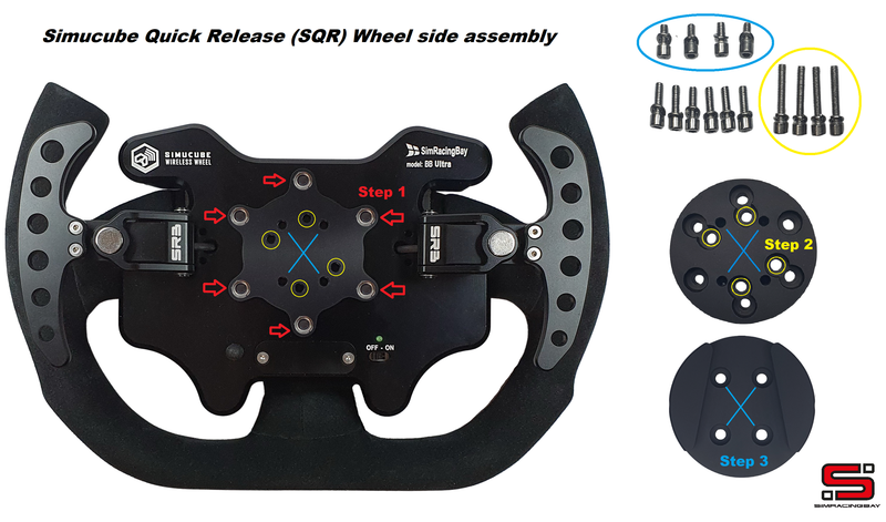 Simucube Quick-Release Wheel Side Kit - DELENordic.com Simucube Snabbt Frigöringslås Sido-Kit SQR-WKIT-R2